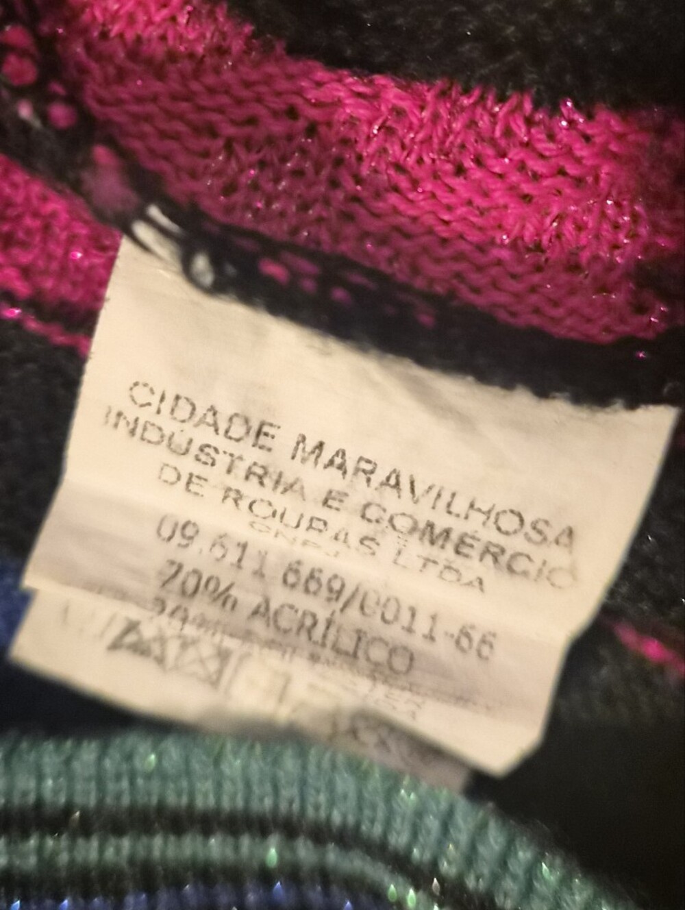 RARE Farm Rio Knit Wide-Leg Knit Pants with Pink & Teal Stripes Medium - Picture 8 of 8